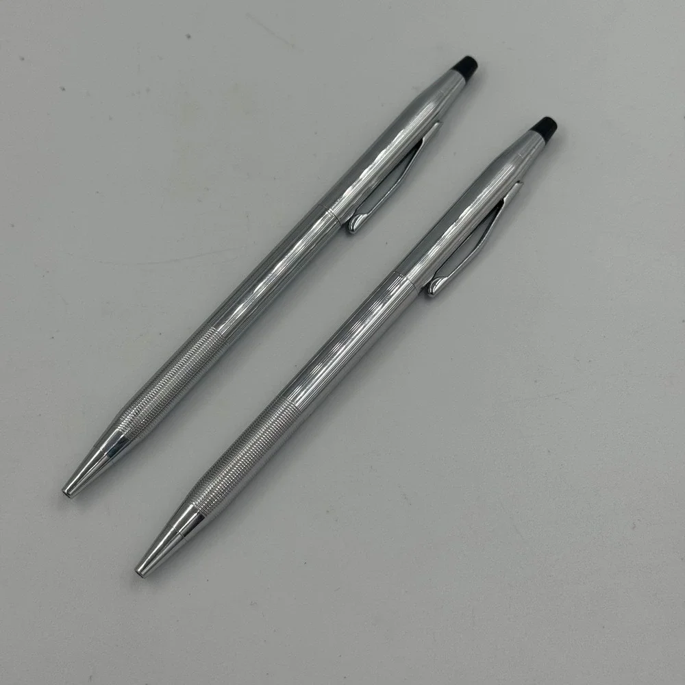 Cross Ballpoint Pen Set OS‎ Silver Chrome Vintage Century Made in USA